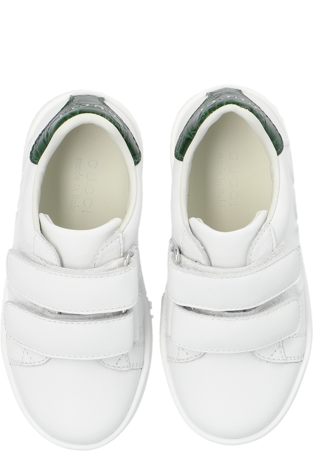 White Sneakers with embossed logo Gucci Kids Vitkac Canada